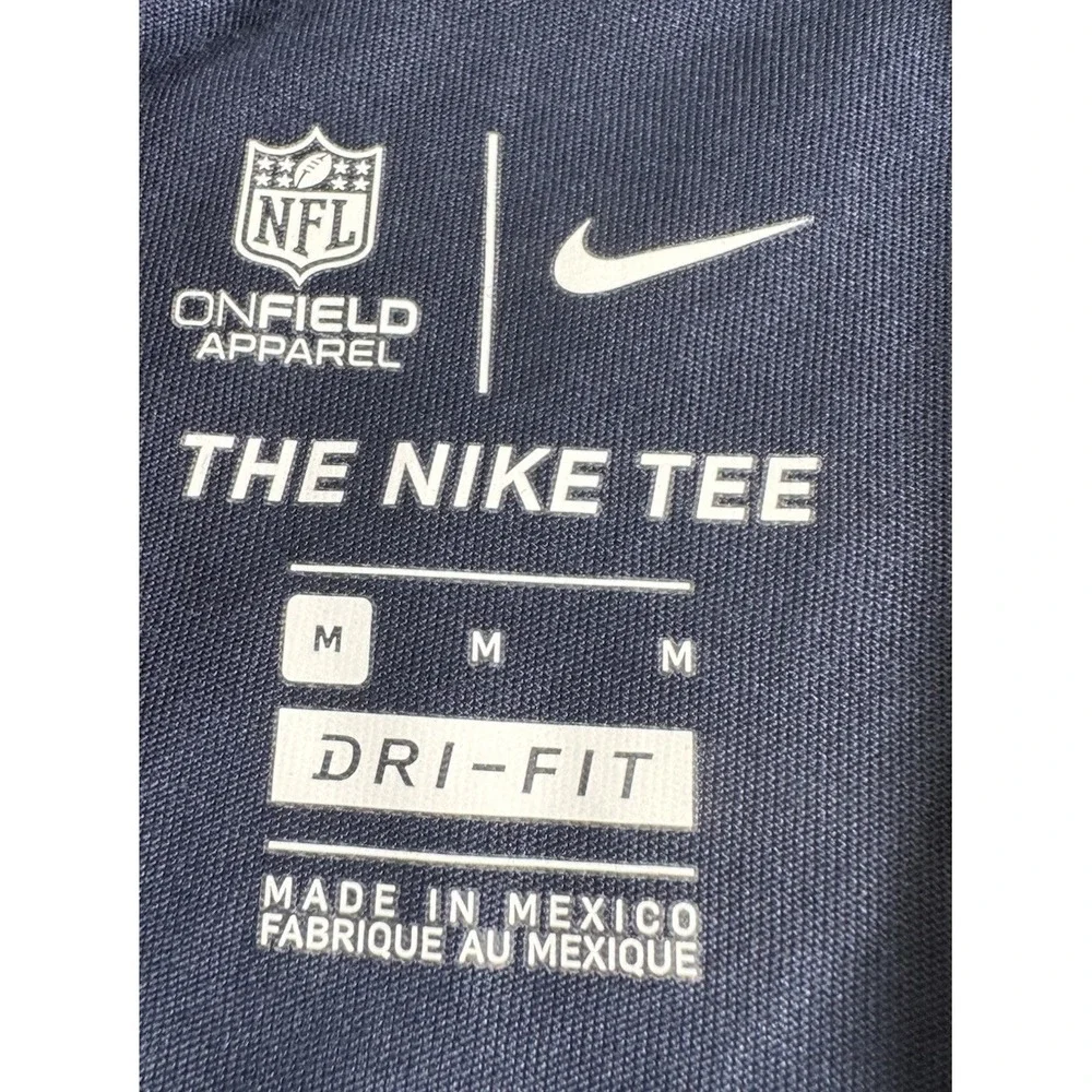 Nike Tee Denver Broncos NFL On Field Apparel Hooded Long Sleeve Dri Fit Mens Med